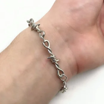 Small Wire Brambles Iron Unisex Choker Bracelet Women - View 2