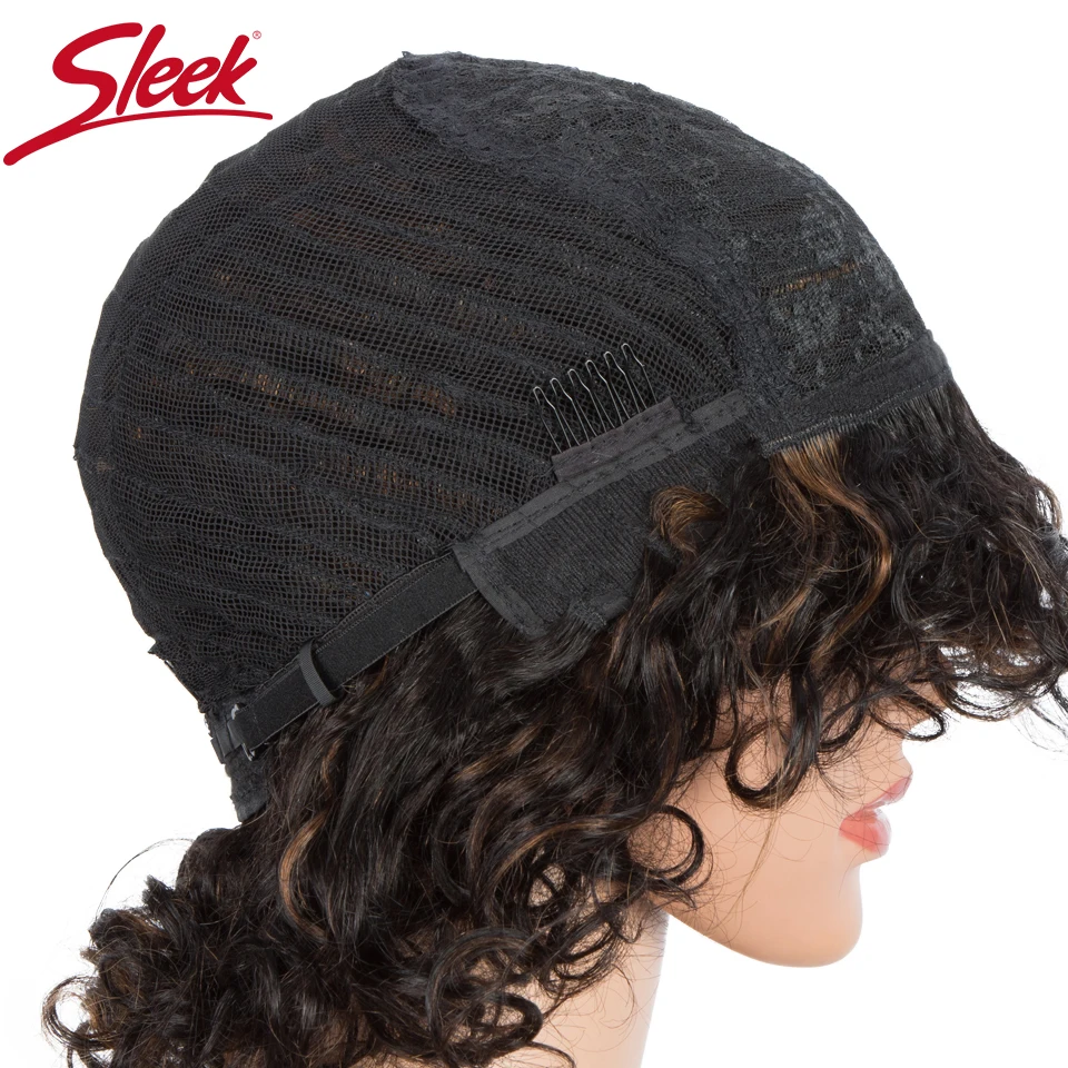 ali-3256801220217015-5-53302 Sleek Curl Human Hair Wigs For Women Short Bob Wig With - View 6