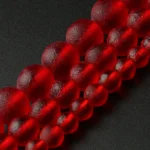 matte red energy - Matte Red Energy Crystal Beads Czech Meteorite Glass Round