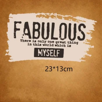 23x13cm Fashion Letters Iron On Patches For DIY Heat - View 2