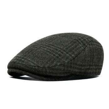 hat fashion - JANGOUL Newsboy Caps Men Wool Blend Flat Cap Winter Warm
