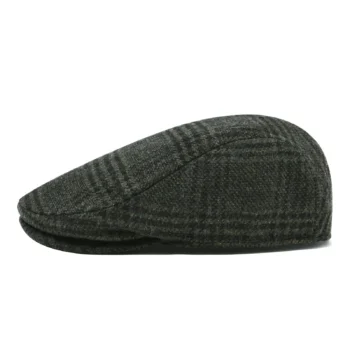 JANGOUL Newsboy Caps Men Wool Blend Flat Cap Winter Warm - View 2