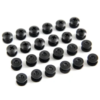 24pcs black steel - 24pcs Black Steel Short Post Chicago Screw Set Cross Head