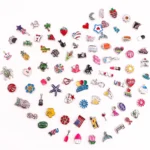 necklace - 60pcs/lot Mixed random sales floating charms Suitable for