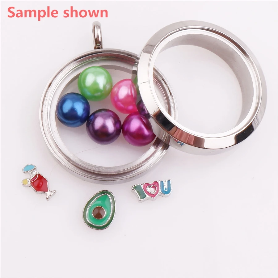 ali-3256801251152788-3-13010 60pcs/lot Mixed random sales floating charms Suitable for - View 4