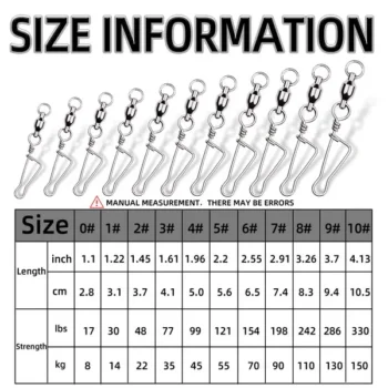 20pcs/bag Rolling Barrel Fishing Swivels T Shape Nice Snap - View 2