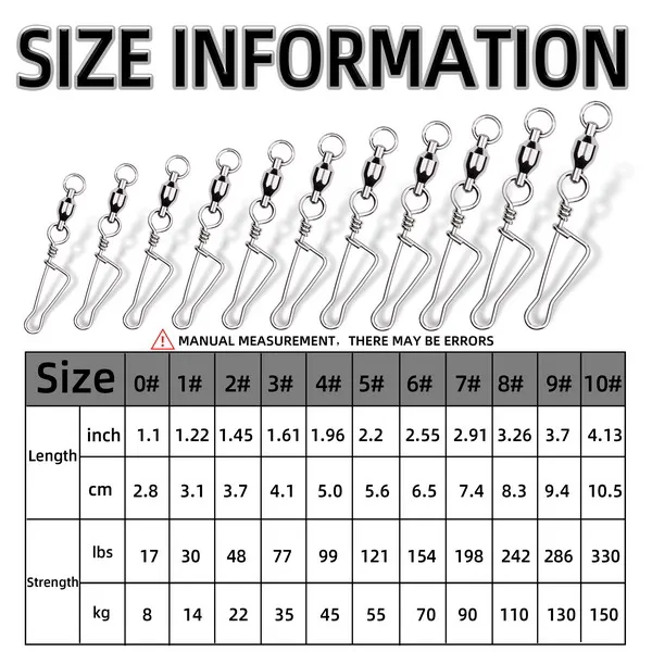 ali-3256801251625746-1-41046 20pcs/bag Rolling Barrel Fishing Swivels T Shape Nice Snap - View 2