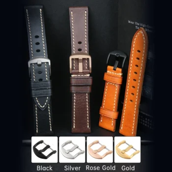 MAIKES Watch Strap 2020 Handmade Genuine Leather Watchbands - View 2