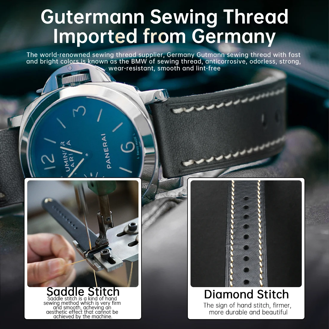 ali-3256801258734818-3-6648 MAIKES Watch Strap 2020 Handmade Genuine Leather Watchbands - View 4