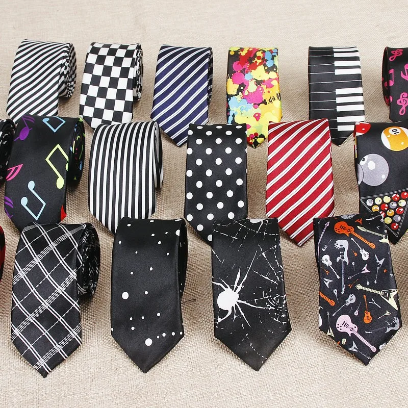 ali-3256801261589011-0-87332 classic skinny tie - Classic Fashion Men's Skinny Tie Colorful Musical Notes