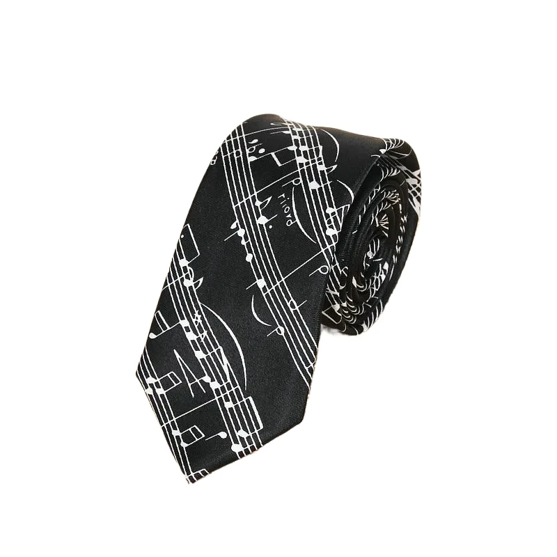ali-3256801261589011-1-60515 Classic Fashion Men's Skinny Tie Colorful Musical Notes - View 2