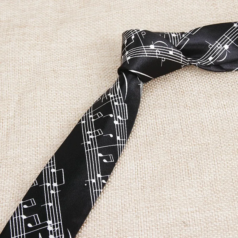 ali-3256801261589011-2-96603 Classic Fashion Men's Skinny Tie Colorful Musical Notes - View 3