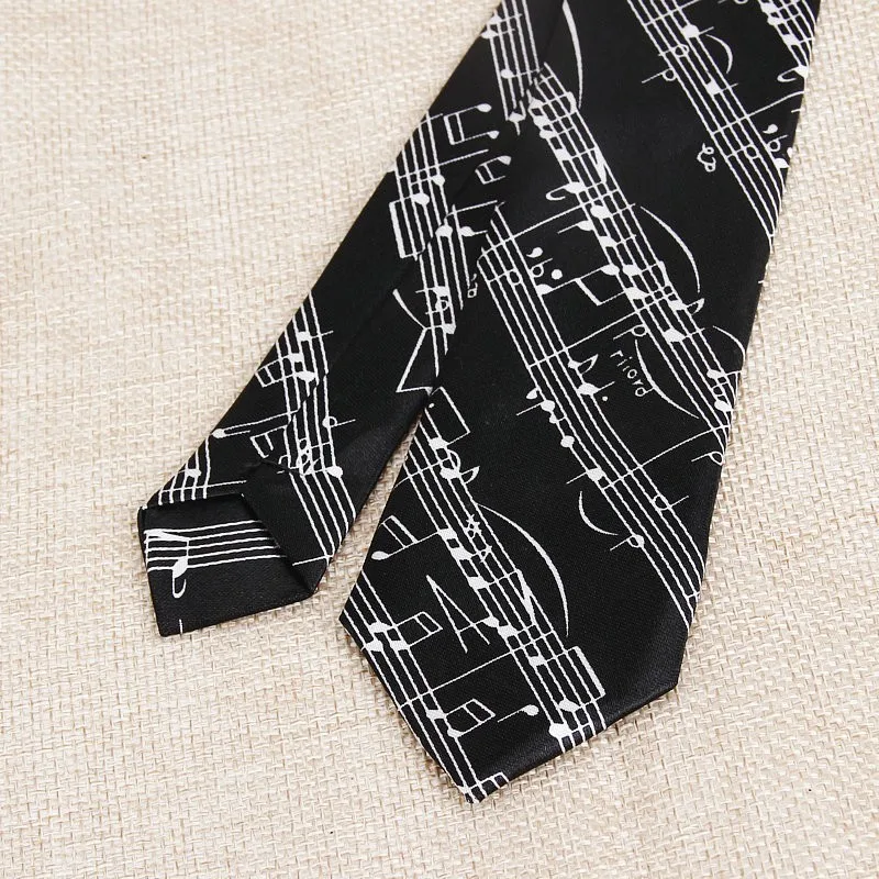 ali-3256801261589011-3-37238 Classic Fashion Men's Skinny Tie Colorful Musical Notes - View 4