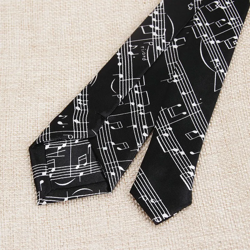 ali-3256801261589011-4-2294 Classic Fashion Men's Skinny Tie Colorful Musical Notes - View 5