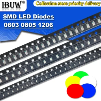 100pcs 0402 0603 0805 1206 1210 3528 5050 5730 smd led Red - View 2