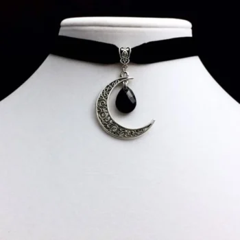 Moon Gothic Chains O Ring Choker gothic choker, moon - View 2