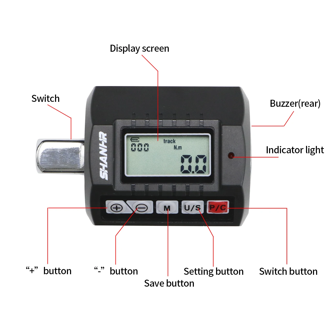 ali-3256801276962045-1-47373 SHANHR Adjustable 1/2'' Digital Torque Gauge For Bicycle - View 2
