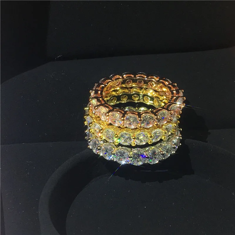 ali-3256801282263564-2-55449 2020 Eternity 925 Sterling silver Ring 4mm Lab Diamond cz - View 3