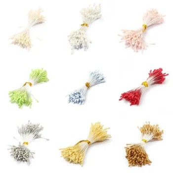 144pcs mini pearl - 144pcs Mini Pearl Flower Stamen Bud Bouquet Pistil Wedding