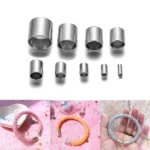 stainless steel bracelet - 20/30pcs Tassel Cord Clasp Hooks Stainless Steel End Caps