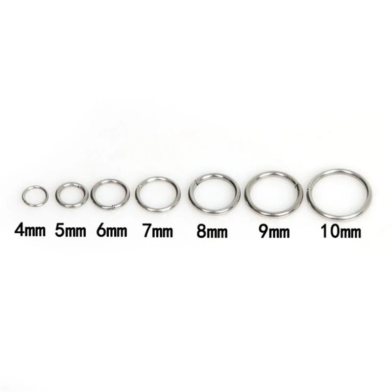 ali-3256801318262406-1-91903 200/50pcs 4/5/6/7/8/9/10MM Stainless Steel Jump Rings & - View 2