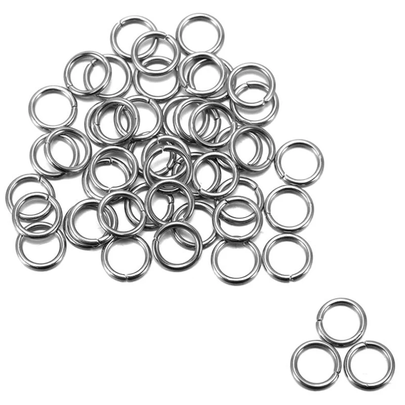 ali-3256801318262406-2-29353 200/50pcs 4/5/6/7/8/9/10MM Stainless Steel Jump Rings & - View 3