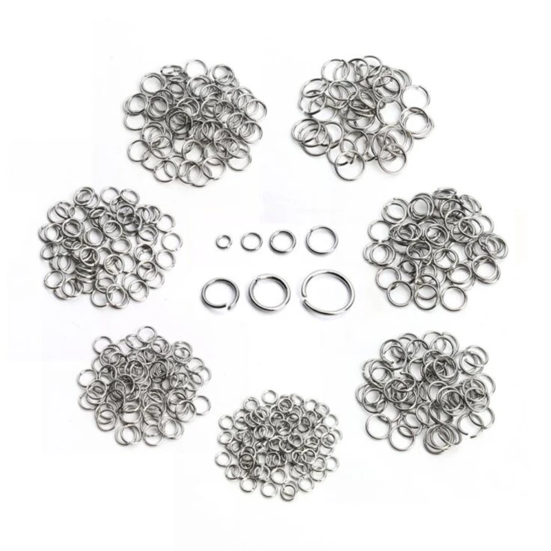 ali-3256801318262406-3-71178 200/50pcs 4/5/6/7/8/9/10MM Stainless Steel Jump Rings & - View 4