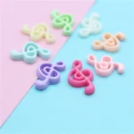 pendant - Julie Wang 20PCS Resin Musical Note Charms Mixed Colors