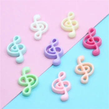 Julie Wang 20PCS Resin Musical Note Charms Mixed Colors - View 2