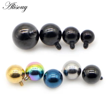 alisouy 2pcs 3/4/5/6mm - Alisouy 2PCS 3/4/5/6mm 16G Stainless Steel Ball Skin Diver