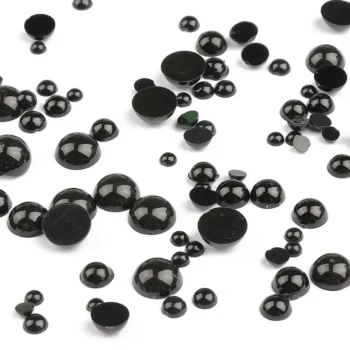 3-8mm Black Plastic Safety Eyes Acrylic Half Round Beads - View 2