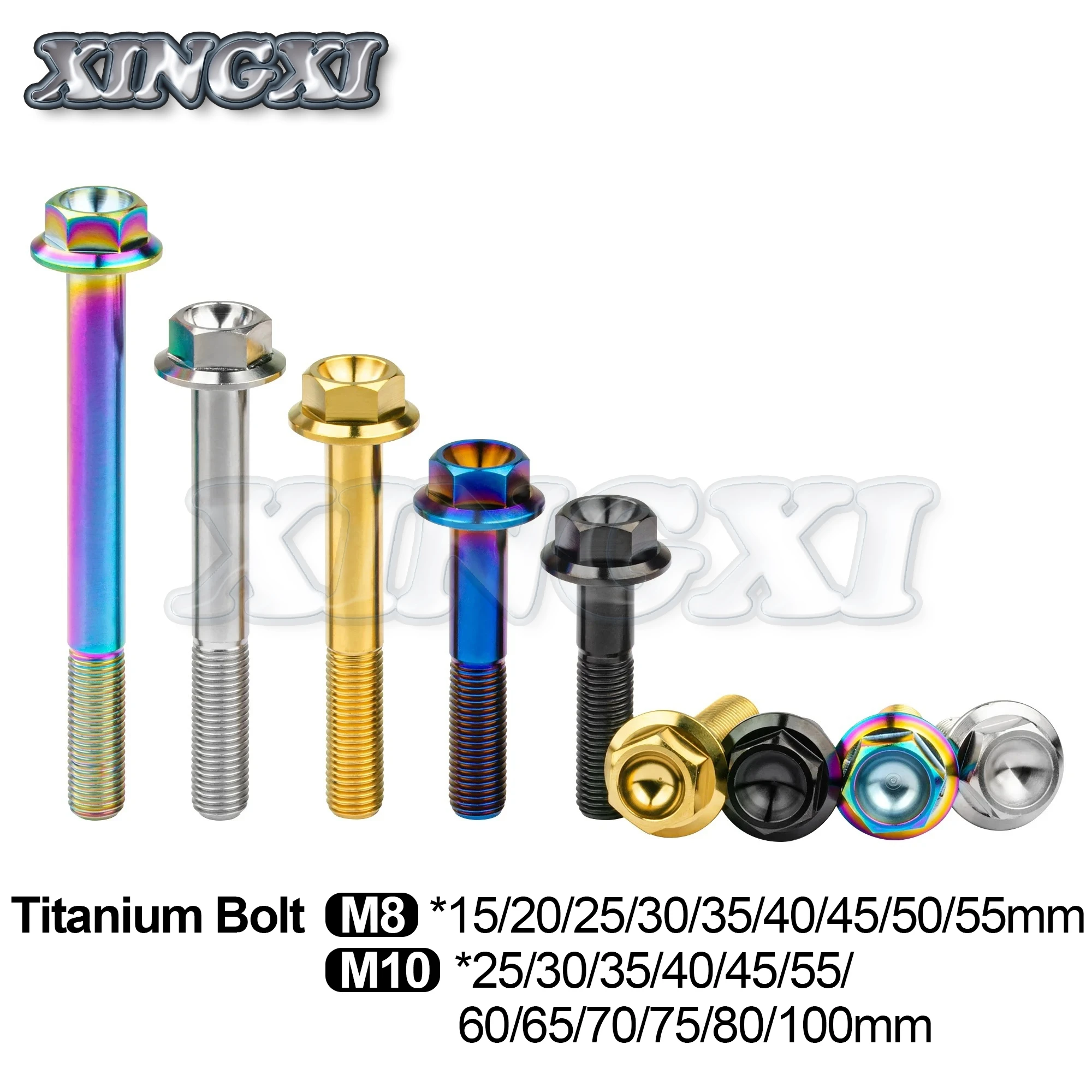 ali-3256801433153719-0-3736 xingxi m8/m10x15 100mm - Xingxi M8/M10X15 ~ 100mm Titanium Bolt DIN6921 Hexagon