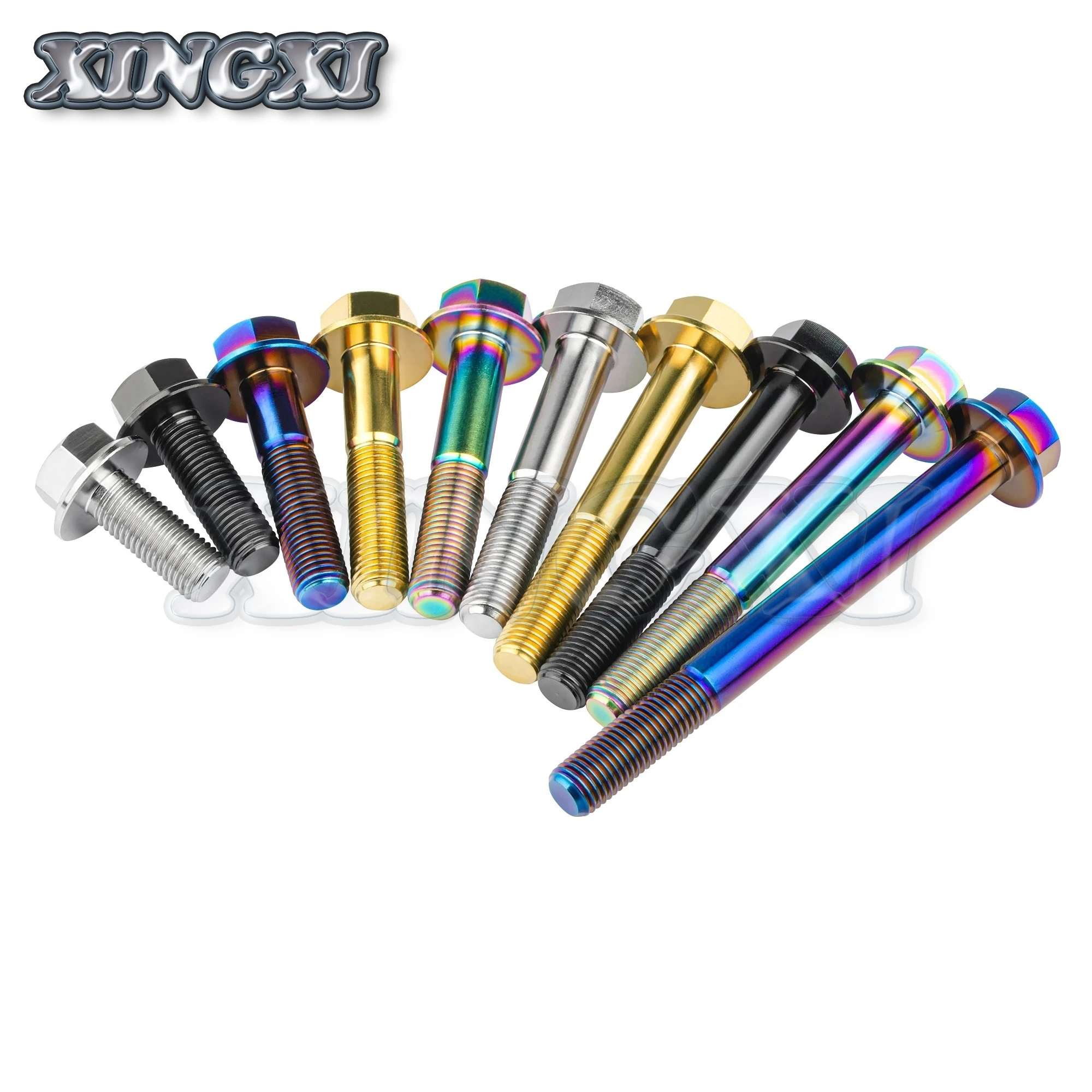 ali-3256801433153719-4-47312 Xingxi M8/M10X15 ~ 100mm Titanium Bolt DIN6921 Hexagon - View 5