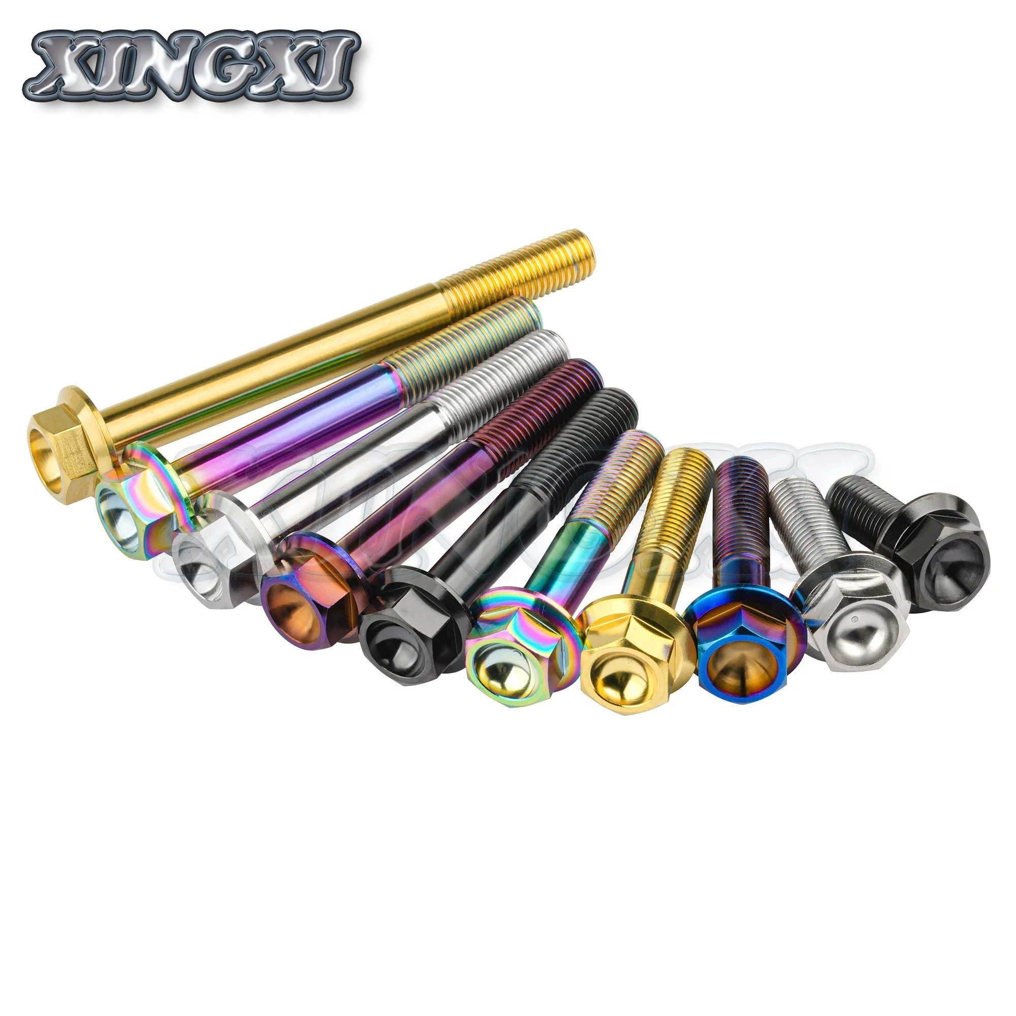 ali-3256801433153719-5-7230 Xingxi M8/M10X15 ~ 100mm Titanium Bolt DIN6921 Hexagon - View 6