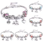 crystal bracelet - Papa snap Brand Women Bracelet Colorful Crystal Charm