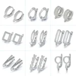 silver earring - Silver Color Brass Earring Hooks for DIY Jewelry Making
