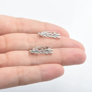 Silver Color Brass Earring Hooks for DIY Jewelry Making - View 2