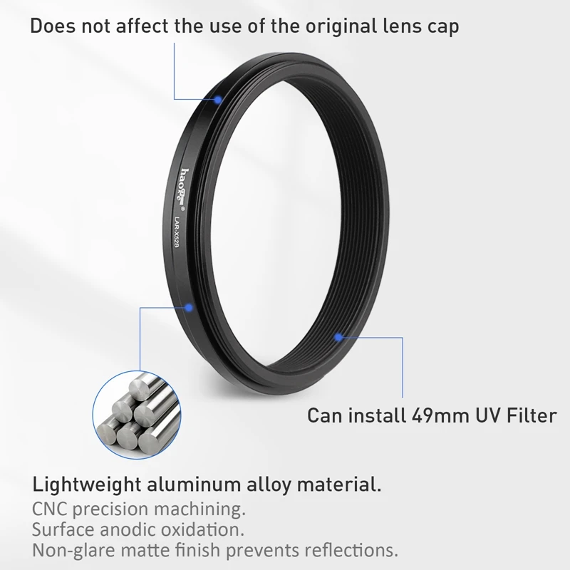 ali-3256801460336129-1-42493 Haoge Lens Filter Adapter Ring for Fujifilm Fuji X100VI - View 2