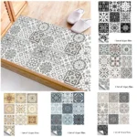 10pcs retro pattern - 10pcs Retro Pattern Matte Surface Tiles Sticker Transfers