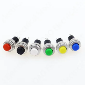 6Pcs 10mm DS-316 Self-reset Push Button Switch Momentary - View 2