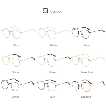 SHAUNA Classic Anti-Blue Light Glasses Frame Brand Designer - View 2