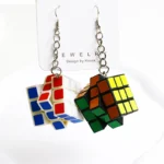 earrings - Donarsei Funny Resin 3D Magic Cube Drop Earrings For Women