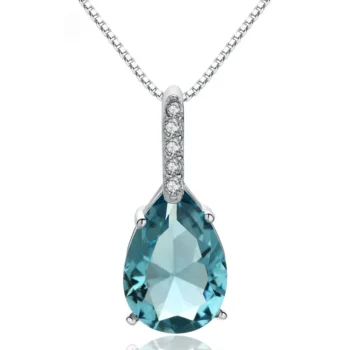 s925 necklace - New 2021 Pure Natural Blue Topaz Pendant S925 Carat