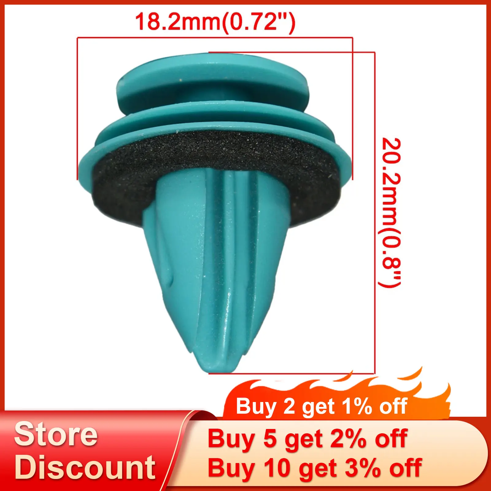 ali-3256801578423860-1-59007 25pcs Green Nylon Retaining Clip for Toyota Bumper Door - View 2