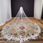 customized real photos - Customized Real Photos Long Lace Appliques Wedding Veil