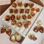 silver earrings - View 1