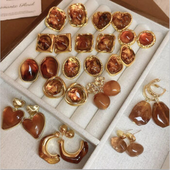 silver earrings - View 1