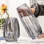 transparent glass vase