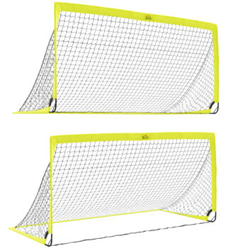 two football goal Two Football Goal Nets, Foldable Outdoor Sport Training Equipment, For Teens, Adults, With Carrying Bag, Ye