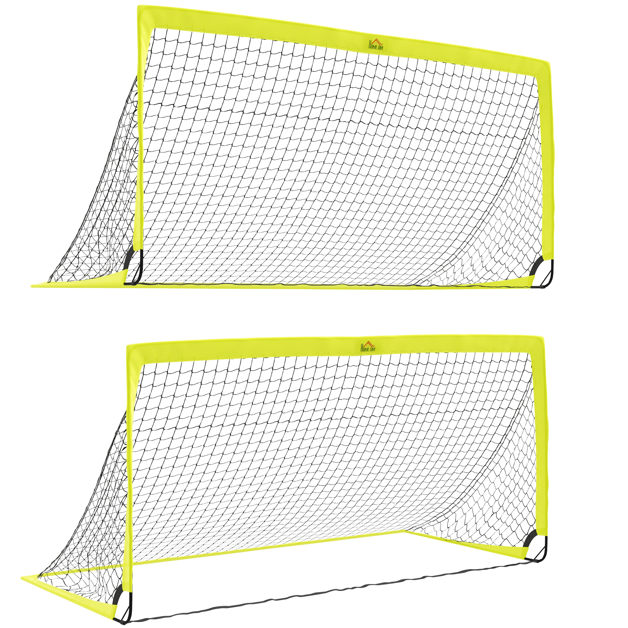 b16965cf-c81a-400e-b1fe-e3654ad426ba two football goal Two Football Goal Nets, Foldable Outdoor Sport Training Equipment, For Teens, Adults, With Carrying Bag, Ye